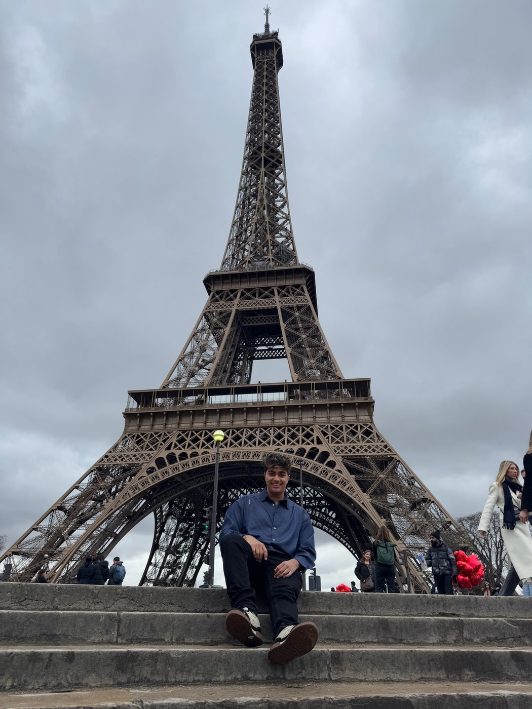 In Paris, at the Eiffel Tower